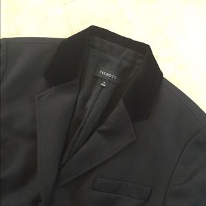 TALBOTS Wool Blazer Black w/ Velvet Collar
